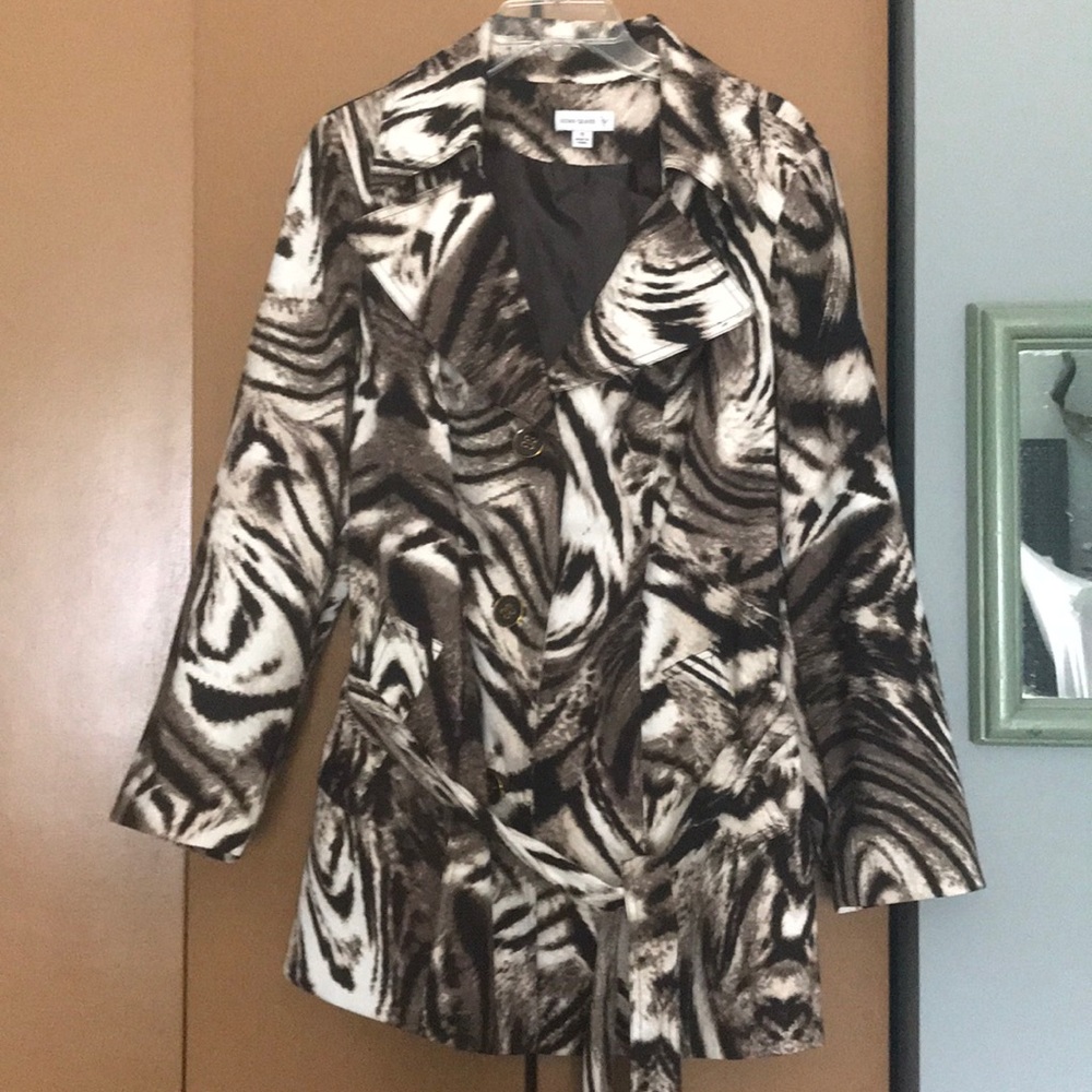 Susan Graver 1X Spring Jacket Tiger Print